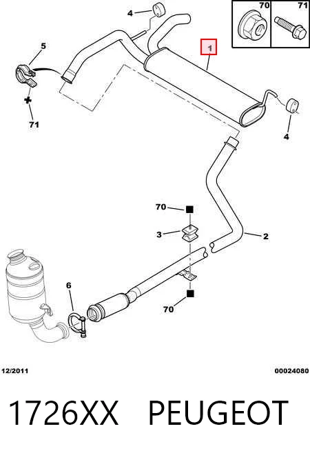 FP2044G32 Polmostrow Глушник, задня частина