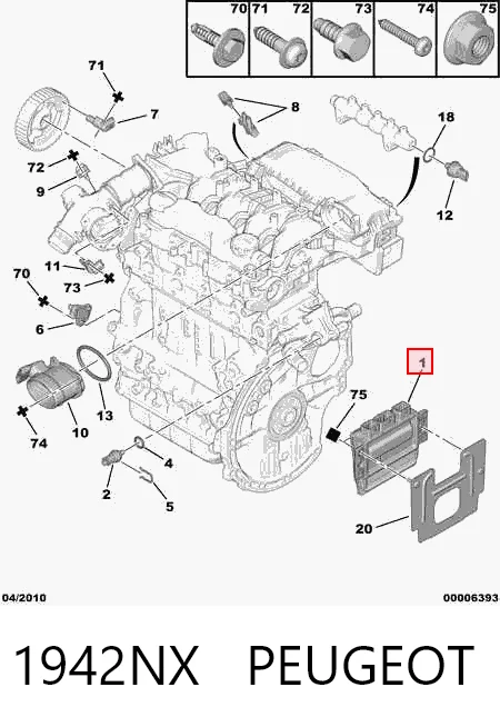 Блок електронного управління на Citroen C4 I LC