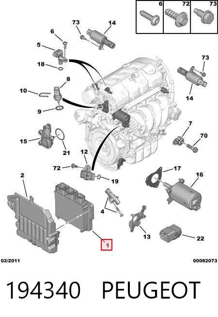 Електронний блок керування двигуном Citroen Berlingo 