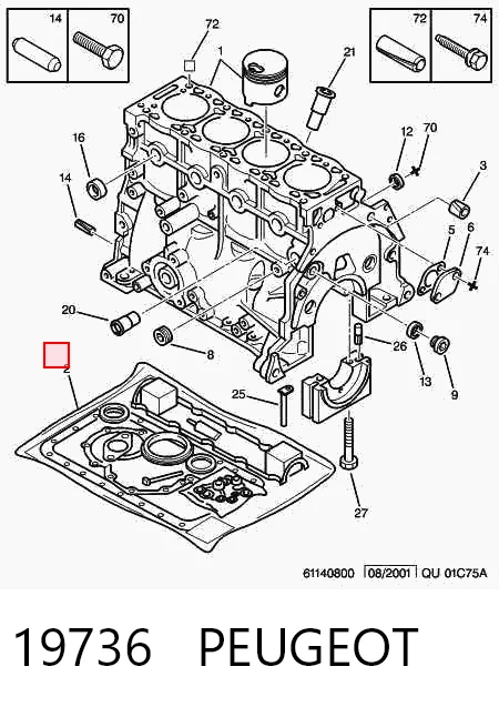 Комплект прокладок двигуна, повний Peugeot 405 I седан (15B) (1987 - 1992) ціна, від 62.72 USD