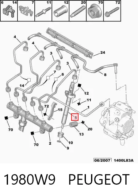 Купити R03801D Delphi Форсунка дизельна в зборі, розпилювач + тримач