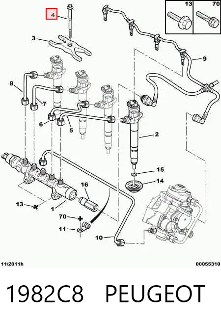 9659327680 Fiat/Alfa/Lancia Болт кріплення форсунки
