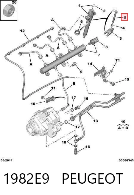 Болт кріплення форсунки Iveco 16626533