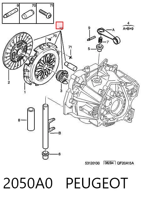 Зчеплення в зборі на Citroen Evasion  22, U6