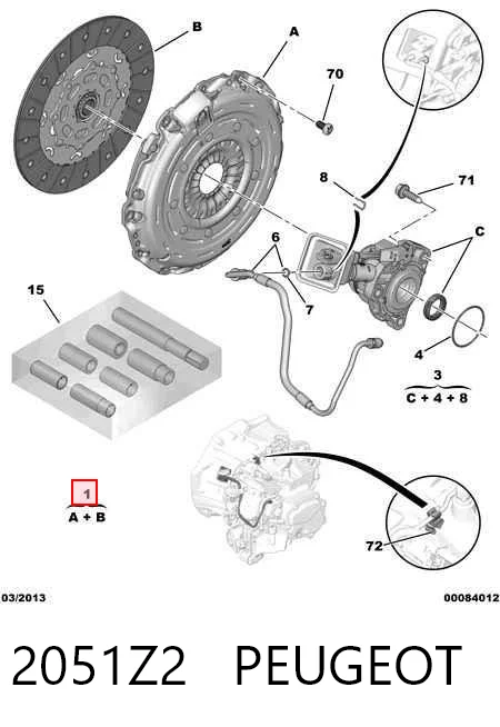 Комплект зчеплення (3 частини) VALEO 9684841380 ціна, від 211.51 USD