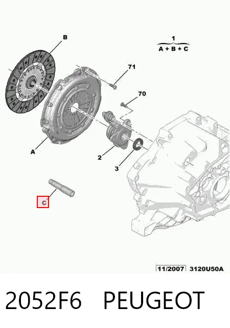 Купити VA828031 Polcar Комплект зчеплення (диск, корзина, підшипник)