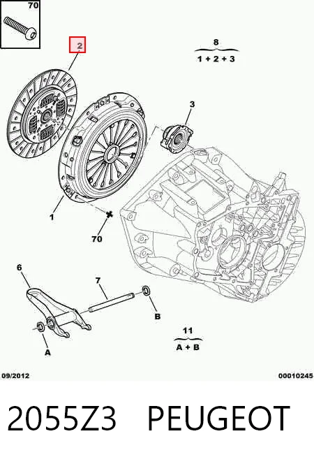 Купити 9637571280 Fiat/Alfa/Lancia Комплект зчеплення (диск, корзина, підшипник)