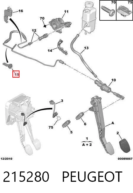 215280 Peugeot/Citroen Супорт гальмівний задній правий