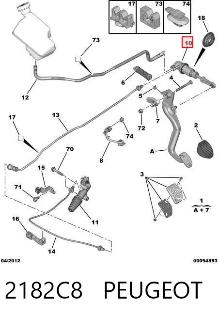 Купити Головний циліндр зчеплення Peugeot 208 I CA, CC