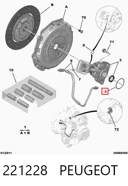 221228 Peugeot/Citroen Кільце ущільнювальне робочого циліндра зчеплення