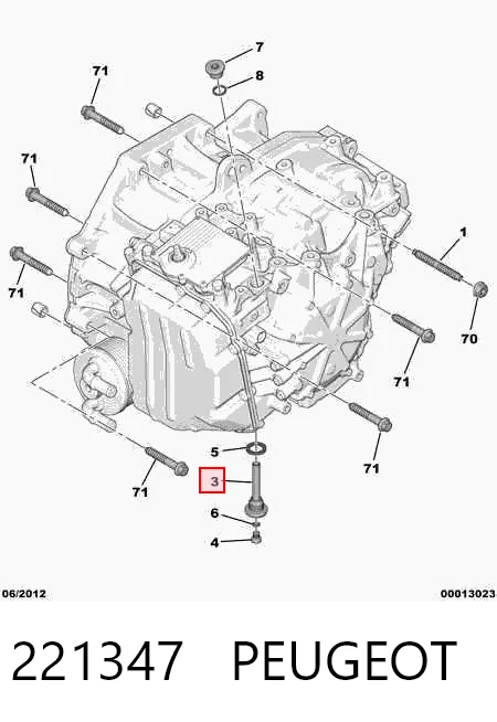 221347 Peugeot/Citroen Індикатор рівня масла в автоматі