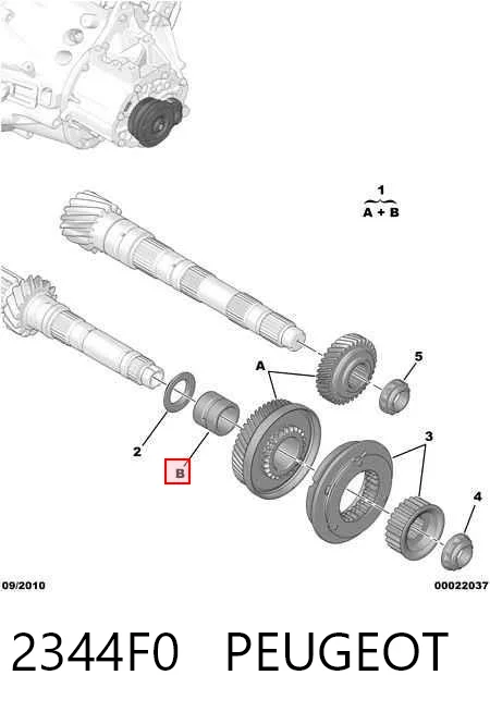 Шестерня п'ятої передачі Citroen C4 I хетчбек (LC) (2004 - 2010) ціна, від 89.61 USD
