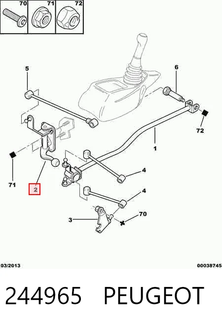 244965 Peugeot/Citroen Механізм вибору (перемикання) передач