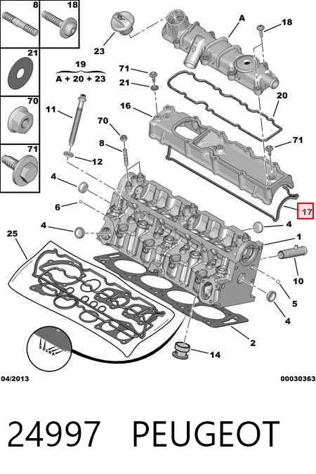 Прокладка клапанної кришки двигуна Fiat Scudo COMBINATO