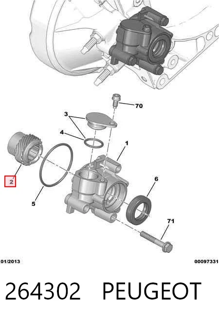 264302 Peugeot/Citroen Шестерня спідометра, ведуча