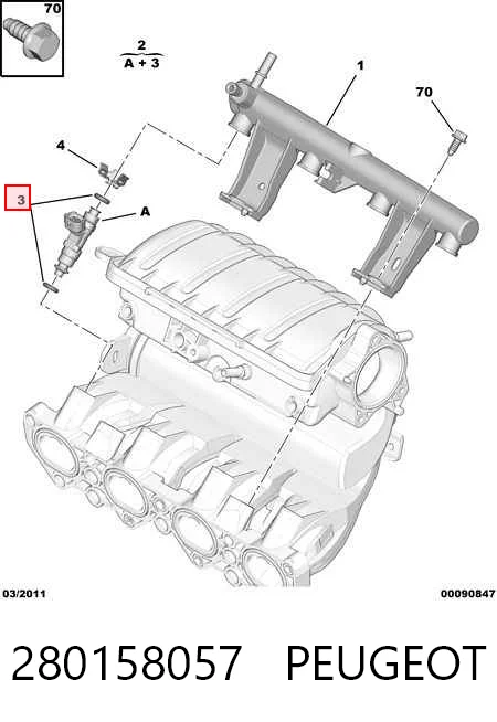 Форсунка вприску палива на Citroen Berlingo  B9