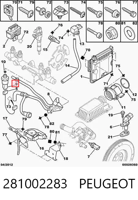 281002283 Peugeot/Citroen Манометри