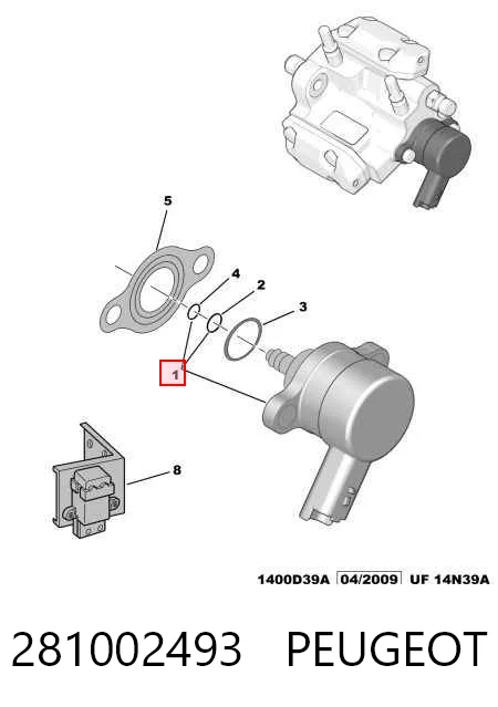 281002493 Peugeot/Citroen Клапан високого тиску