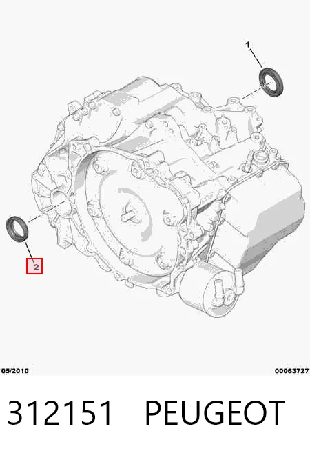 312151 Peugeot/Citroen Сальник піввісі переднього моста, лівої
