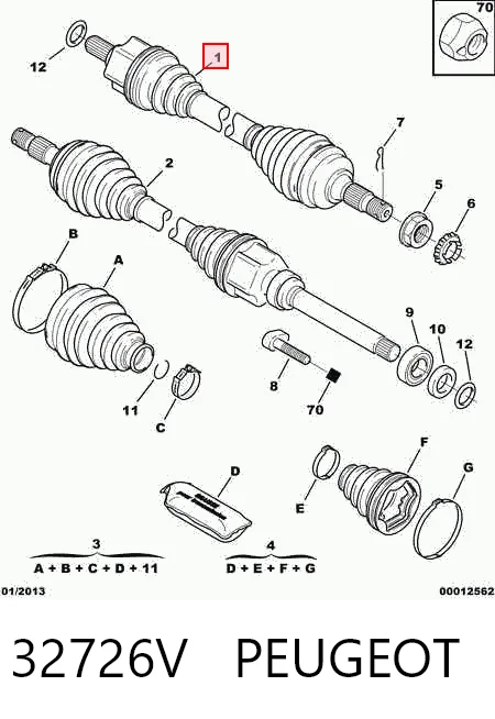Ліва піввісь 490909 Maxgear