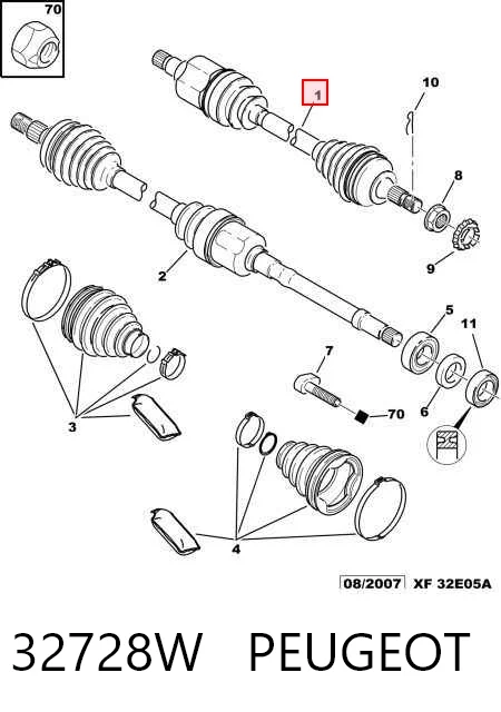 Ліва піввісь BB1311 Posterparts