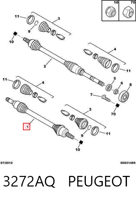 Купити 0021045 GKN-Spidan Ліва піввісь