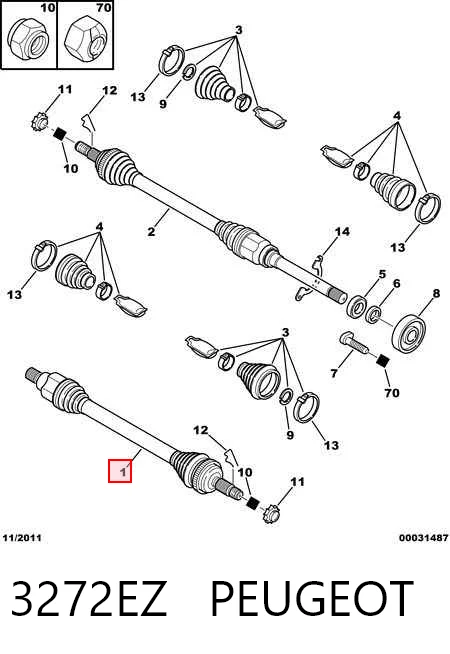 Ліва піввісь BB1312 Posterparts