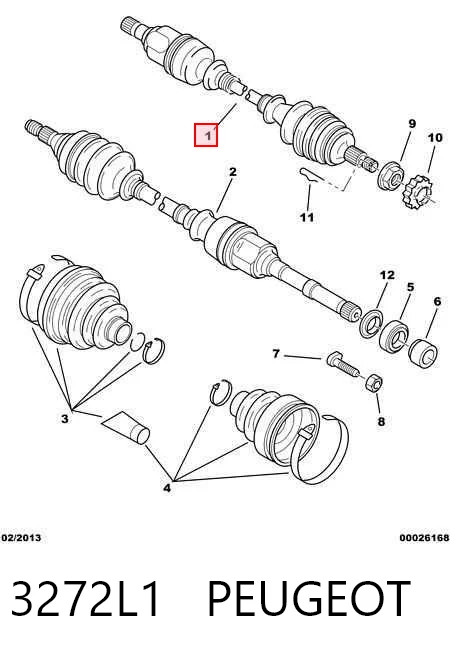 Ліва піввісь TOJ0065 Magneti Marelli