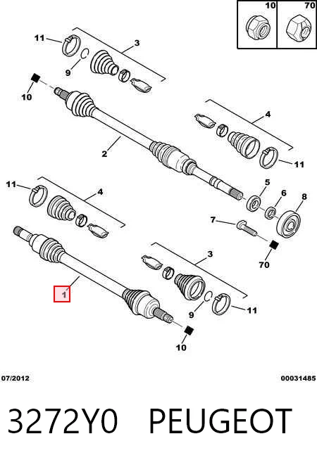 Ліва піввісь 0021045 GKN-Spidan