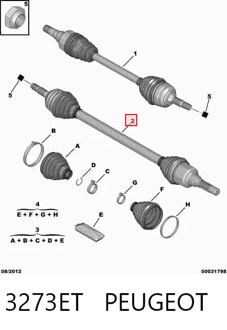 Піввісь права 491112 Maxgear