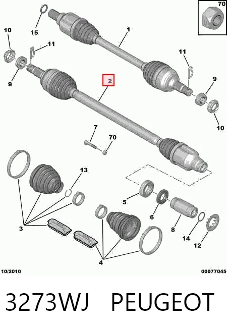 Піввісь передня, права GKN-Spidan 305842 ціна, від 121.25 USD