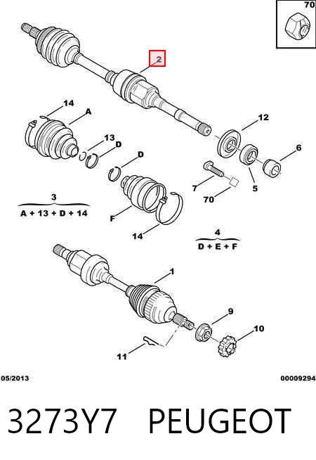 Купити 302923 GKN-Spidan Піввісь права