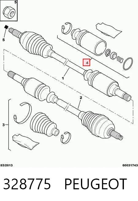 0026281 GKN-Spidan Пильник ШРКШ внутрішній, передній півосі
