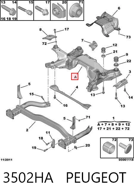 Купити Підрамник передній Peugeot 407  6D