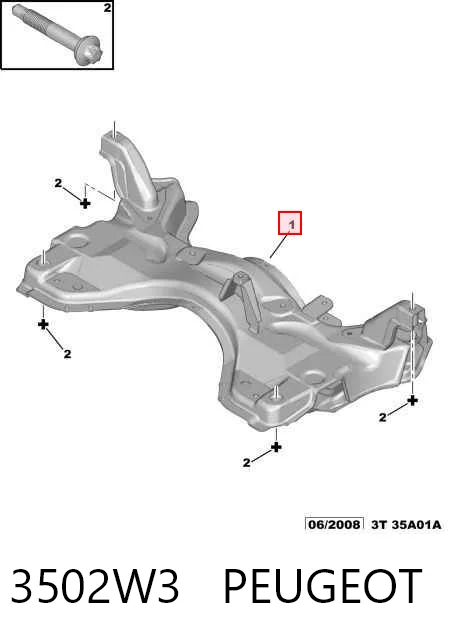 Передня балка на Peugeot 206  2A/C