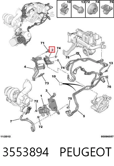 Клапан соленоїд регулювання заслонки EGR Casco CPC70001GS ціна, від 6.81 USD