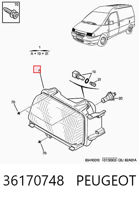  Фара ліва Fiat Scudo 