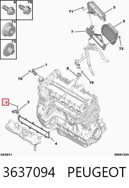 Болт вихлопної системи (глушника) 16585824 Iveco
