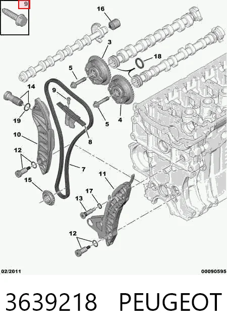  Комплект ланцюга ГРМ Peugeot 301 