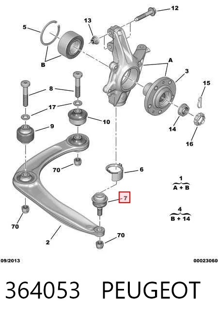 364053 Peugeot/Citroen Кульові на авто