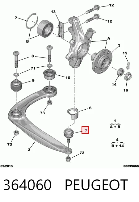 364060 Peugeot/Citroen Кульові на авто
