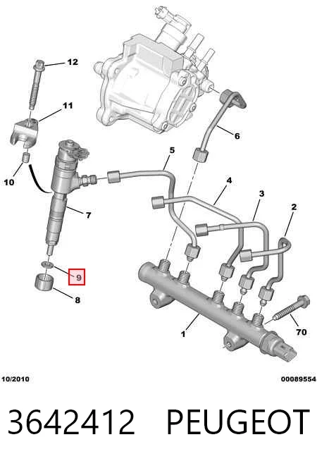  Кільце форсунки Citroen C4 