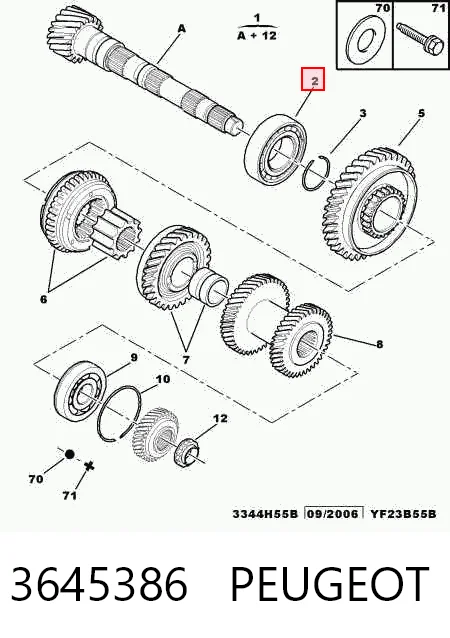 Підшипник вторинного валу коробки Fiat/Alfa/Lancia 9658308980 ціна, від 67.85 USD