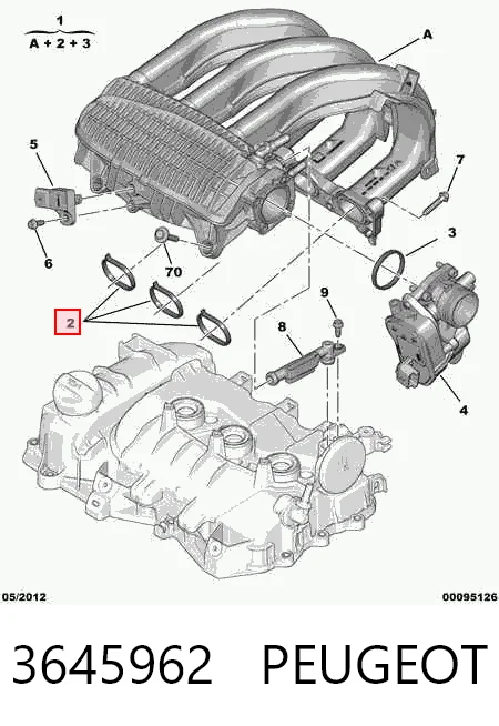 Прокладка колектору впуск Citroen C4 Cactus