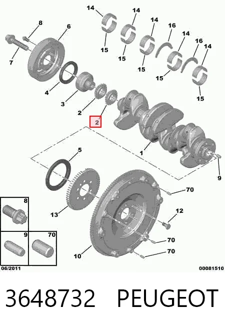 Зірочка приводу коленвала двигуна General Motors 03648732 ціна, від 28.83 USD