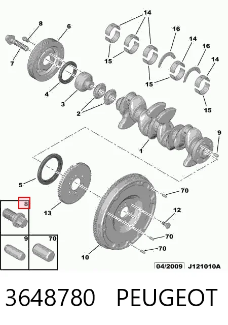 Болт колінвалу BMW 7129904365 ціна, від 2.01 USD