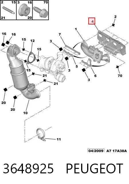 Купити Прокладка колектора Peugeot 207 SW WK