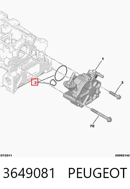 Прокладка вакуумного насосу Hmpx HMP3M5Q2A454DATK