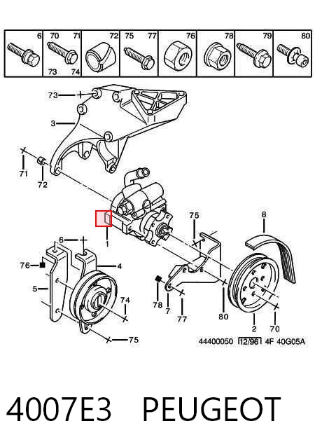 4007E3 Peugeot/Citroen Насос гідропідсилювача