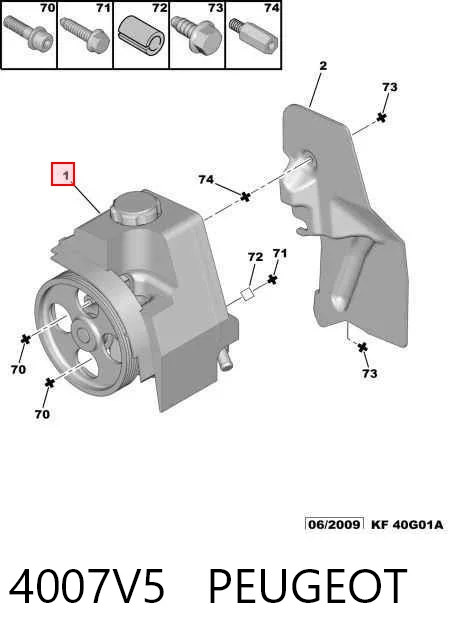 4007V5 Peugeot/Citroen Насос гідропідсилювача